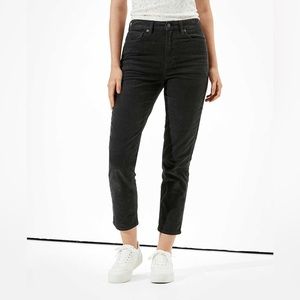 American Eagle Corduroy Mom Pants - Black - Size 6 Regular
